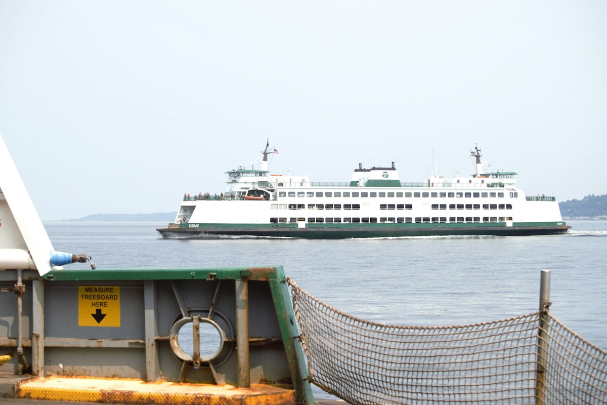 The blue ferry ticket