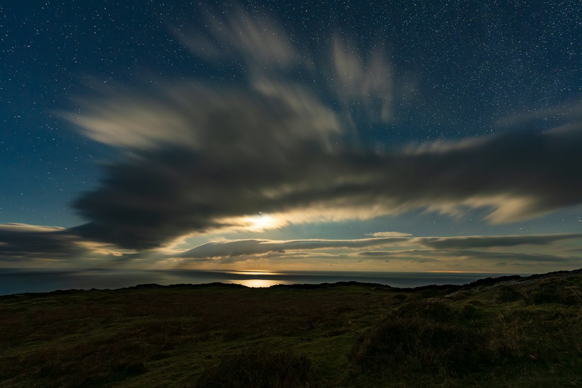 The moonlit line